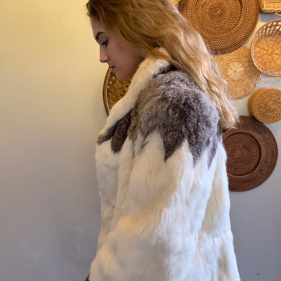 100% Authentic Rabbit fur coat!!RARE pattern!! - Picture 5 of 13